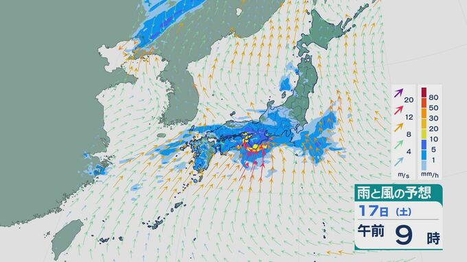 前線が東へ進み土日の西日本や東日本は「梅雨のリハーサル」状態で大雨のおそれも 17日(土)は西日本で土砂災害などに注意・警戒を 雨と風シミュレーション　|　石川県のニュース｜MRO北陸放送