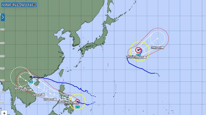 【台風情報】18号は熱帯低気圧に　19号は東海上で“ぐるり一回転”　20号は非常に強い勢力へ|TBS NEWS DIG