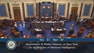 米連邦議会上院　国家情報長官に元米証券取引委・委員長で連邦検事のクレイトン氏を充てる人事案を承認| TBS CROSS DIG with Bloomberg