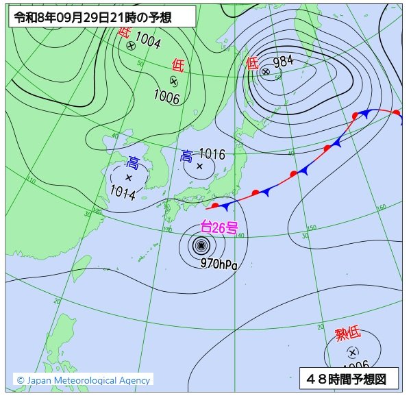【台風情報】台風26号に続いて…新たな台風のたまご＝「熱帯低気圧」発生　10月上旬に日本列島に接近するシミュレーションも…　予想天気図・台風26号の進路予想・10月8日にかけての雨風シミュレーション【気象庁28日発表】|TBS NEWS DIG