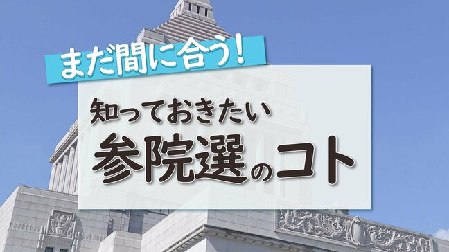 まだ間に合う!知っておきたい「参議院選挙のコト」【そもそも参議院って?・議員はどう決めるの?・参議院の比例代表って?】|TBS NEWS DIG