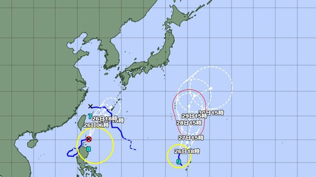 【台風情報】ダブル台風　8号・9号の今後の進路と勢力はを詳しく…台風8号は沖縄に　台風9号は最大瞬間風速45メートルに発達　気象庁発表|TBS NEWS DIG
