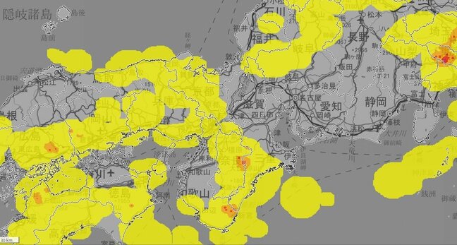 【大雨情報】近畿地方は11日夜遅くにかけて竜巻などの激しい突風や落雷、急な強い雨に注意【雨と風のシミュレーション】|TBS NEWS DIG