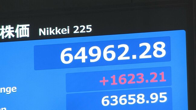 【速報】日経平均 一時1600円以上値上がり 米イラン戦闘終結への期待から|TBS NEWS DIG
