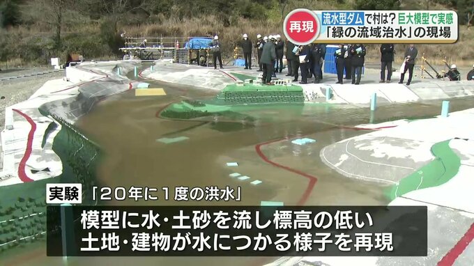 川辺川の流水型ダム建設によって “水没予定地” となる五木村の一部を再現した大型模型を熊本県議会議員が視察 | 熊本のニュース|RKK NEWS|RKK熊本放送