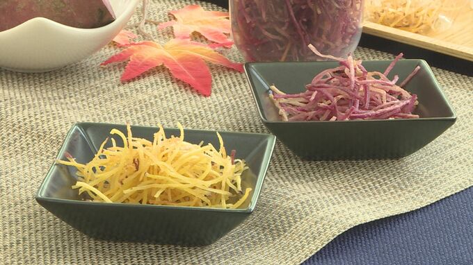 新たな特産品に！サツマイモ使った新菓子お披露目「いっそう食感アップ」よさを生かした“おさつ”と“ようかん”|TBS NEWS DIG