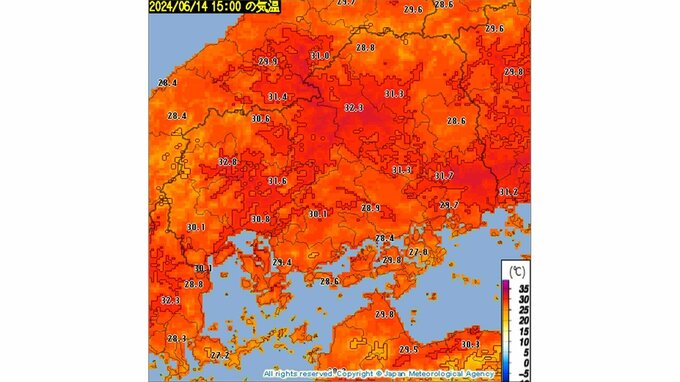 梅雨入り前でも厳しい暑さ　熱中症で５人を救急搬送　１人は重症か　加計34.7℃ “ほぼ猛暑日”　広島県内14地点 ことし一番の暑さ　|　RCC NEWS | 広島ニュース | RCC中国放送