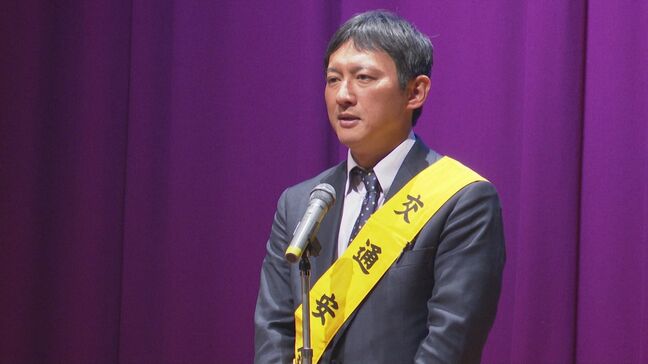 〝152キロ〟の反省… 八代市の小野泰輔市長が交通安全を呼びかけ　出発式で「精神安定と十分な睡眠時間が必要」　熊本|TBS NEWS DIG