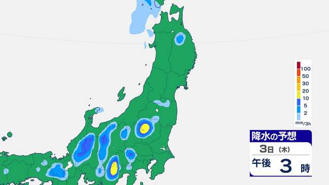 東日本や北日本で土砂災害や浸水厳重警戒を　24時間降水量は多いところで100mm予想【雨と風のシミュレーション】|TBS NEWS DIG