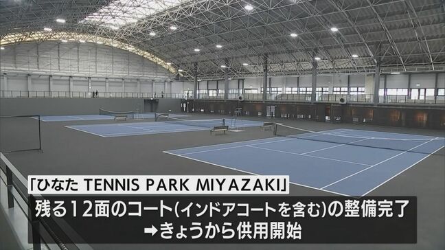 「ひなたTENNIS　PARK　MIYAZAKI」供用開始　「西のテニスの聖地となるようみんなで盛り上げたい」|TBS NEWS DIG
