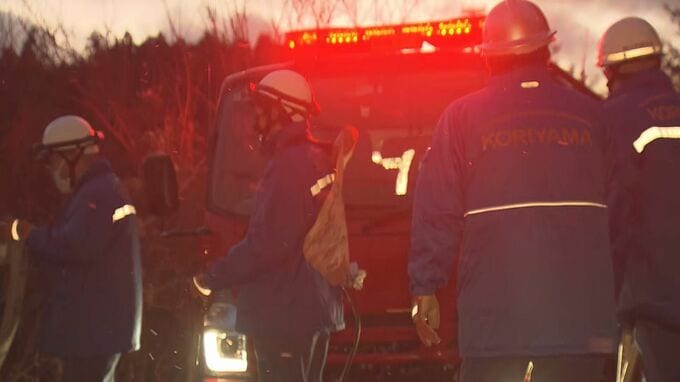 小屋の火が山林に燃え移る　鎮火まで約3時間　林野火災警報発令中　福島・郡山市|TBS NEWS DIG