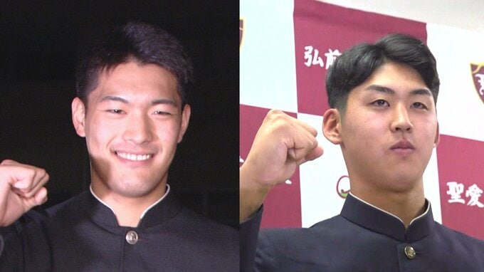 プロ野球ドラフト会議で育成指名の青森県内の2人の高校生　金渕投手「ここまで来れたのも家族のおかげ」両親の目に涙　吹田投手「（地元スタジアムを）自分が建て替えたい」仲間と笑顔　|　青森のニュース│ATV NEWS│青森テレビ