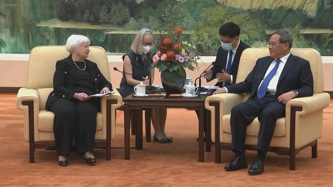 米イエレン財務長官が李強首相と面会　意思疎通強化の考えで一致|TBS NEWS DIG
