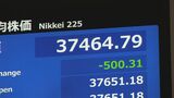 【速報】日経平均株価が一時500円以上値下がり|TBS NEWS DIG