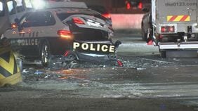 千葉県市川大橋で8件の衝突事故　現場で事故処理中のパトカーも追突される　けが人なし 「橋の上は凍結しやすいので対策を」 千葉県警|TBS NEWS DIG