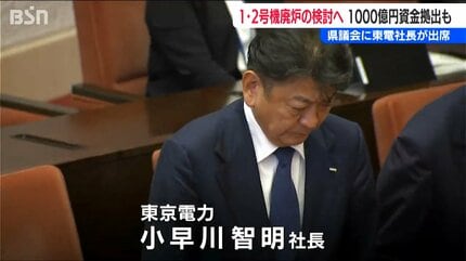 1・2号機の廃炉を検討し地域活性化に1000億円規模の資金を拠出」新潟