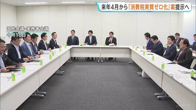 来年4月から「食料品消費税 実質ゼロ化」案を提示へ きょうの国民会議で今月末の中間とりまとめに向けた案|TBS NEWS DIG