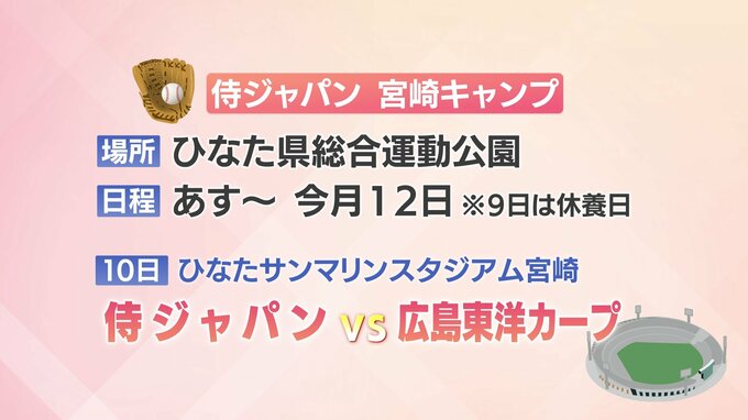侍ジャパン宮崎キャンプ　日程や見学の注意点は?　|　MRTニュース ｜ ＭＲＴ宮崎放送