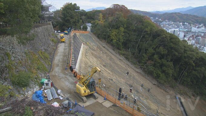 松山城・城山土砂災害から約１年半 復旧の現在地は 写真で見る工事の進捗状況【愛媛】|TBS NEWS DIG