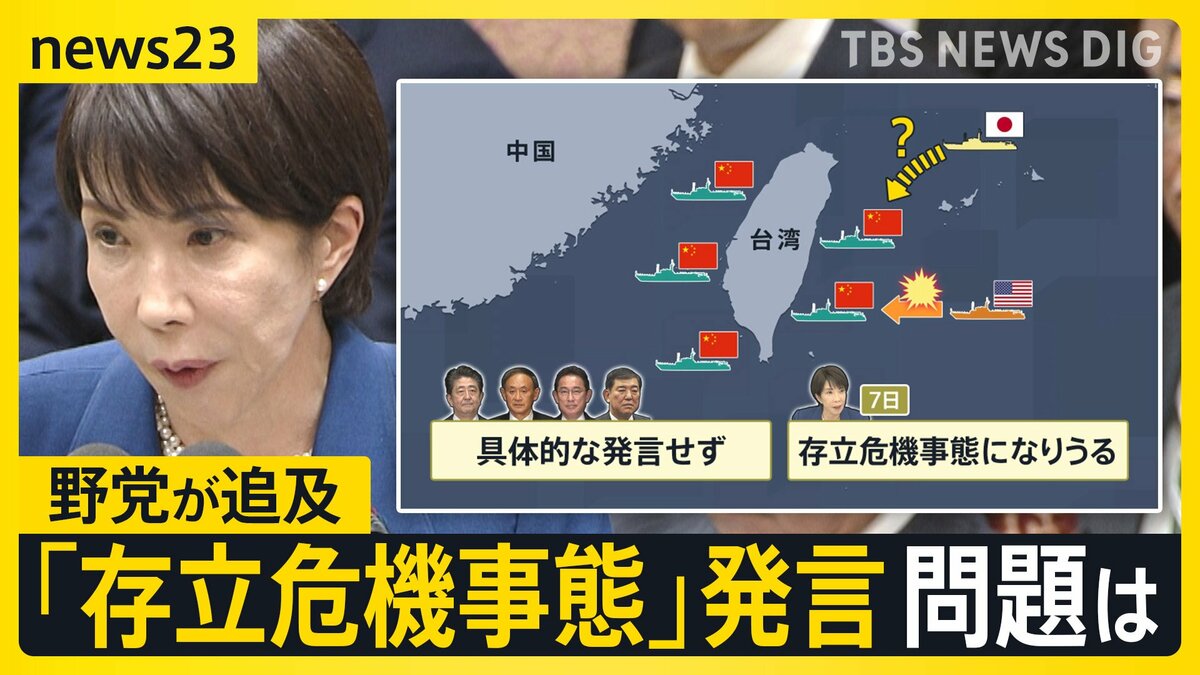 台湾有事”めぐる総理の「存立危機事態になりうる」発言に…衆院予算委で