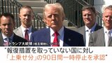 トランプ関税「90日間一時停止認める」全世界対象10%一律関税は維持 中国には関税“上乗せ”125%に|TBS NEWS DIG