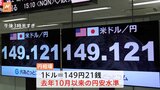 「市場の動きを緊張感を持って見ている」円安進み、1ドル＝149円台　およそ11か月ぶりの水準|TBS NEWS DIG