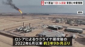 原油先物価格が急騰 約3年9か月ぶりに一時118ドル突破　中東での軍事行動の収束見通せず…市場の動揺続く|TBS NEWS DIG