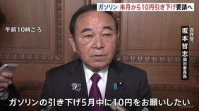 「引き下げ5月中にお願いしたい」自公幹部、ガソリン価格 来月から10円引き下げを要請で合意|TBS NEWS DIG