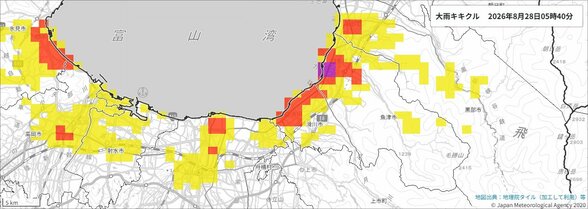 【速報】富山県東部に線状降水帯直前予測 3時間以内に線状降水帯が発生 　|　富山のニュース｜天気・防災｜チューリップテレビ