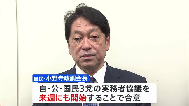 「103万円の壁」見直しなど 自民・公明が国民民主党と3党協議を来週にも開始で合意　引き上げ幅と財源確保策めぐり本格議論|TBS NEWS DIG
