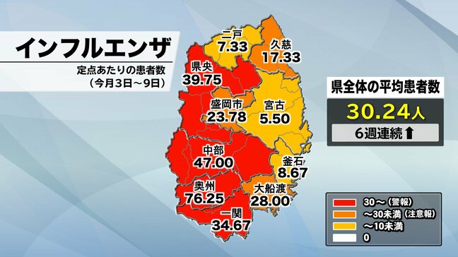 岩手県がインフルエンザの流行警報を発令|TBS NEWS DIG