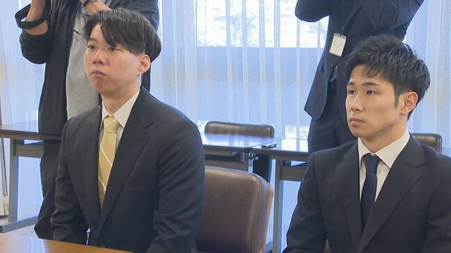 渡辺一平「ネクタイの色(金)目指す」世界水泳選手権への意気込み語る 田中大寛と知事表敬|TBS NEWS DIG
