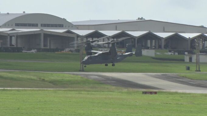 墜落後初　米空軍オスプレイが嘉手納基地に飛来　|　沖縄のニュース｜RBC 琉球放送