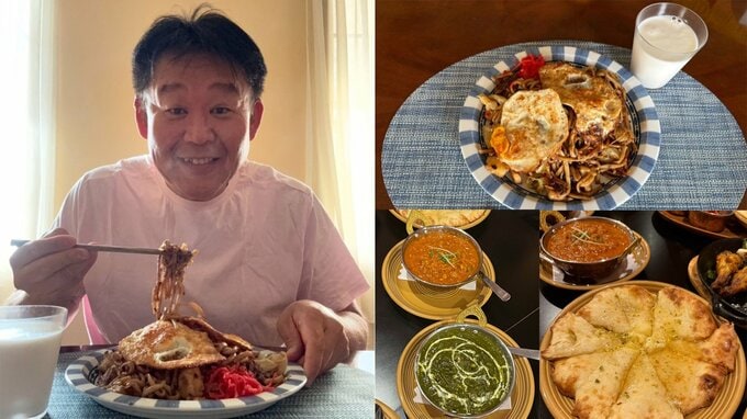 【 花田虎上 】　「やっと元気になりました！」食欲全開　朝食の “デカ盛り焼きそば完食” から夜のインドカレーまで “スパイシーな1日の食事” を公開|TBS NEWS DIG
