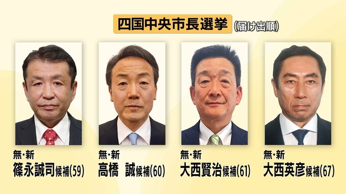 四国中央市長選が告示　これまでに新人4人が立候補を届け出（13日正午時点）　|　愛媛のニュース - Nスタえひめ｜あいテレビは6チャンネル