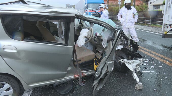 国道２号　軽乗用車とトラック衝突　26歳女性が重傷　山口・宇部|TBS NEWS DIG