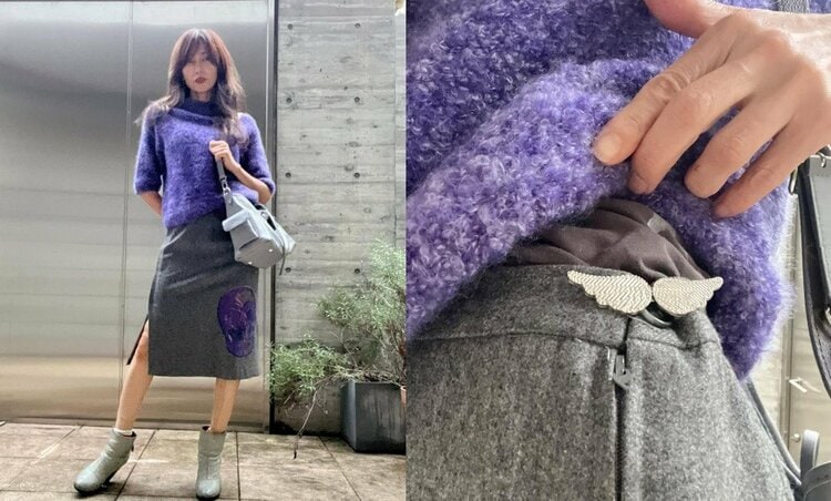 工藤静香 】 スカートの羽型クリップは 長女・Cocomiさんが「買って