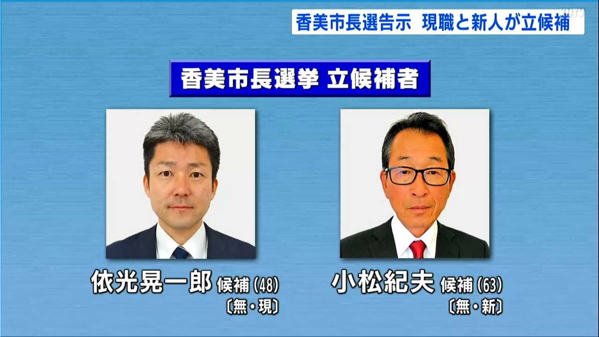 香美市長選が告示、現職・新人の一騎打ちへ　「雇用創出」か「教育改革」か、3月29日投開票