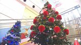 空港にクリスマスツリー登場 ベリーツの飾りがいっぱい 点灯式で園児が歌や踊り披露 大分 | 大分のニュース|OBS NEWS|大分放送
