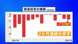 11月の貿易収支 7769億円の赤字 2か月連続 中国向け食料品の輸出が60%以上 減少|TBS NEWS DIG