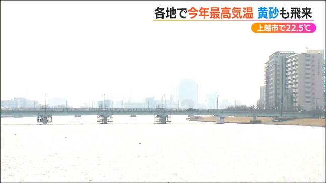 各地で20℃超える今年最高の気温『黄砂』には26日昼頃まで注意必要　新潟県|TBS NEWS DIG