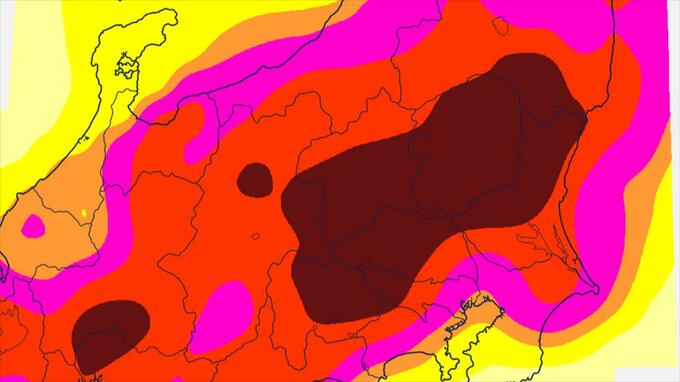 【関東甲信】20日昼過ぎ～夜遅くにかけ　雷を伴った激しい雨や非常に激しい雨の降る所が　土砂災害、低い土地の浸水などに注意・警戒を【雨と風のシミュレーション・発雷確率】　|　山梨のニュース | ＵＴＹテレビ山梨