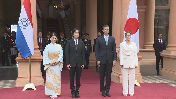秋篠宮ご夫妻　パラグアイ・ペニャ大統領を表敬訪問　首都アスンシオンで歓迎受ける|TBS NEWS DIG