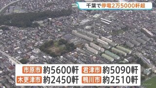 千葉で停電2万5000軒超　台風25号の影響　道路通行止めで復旧作業できず長期化の箇所も　市原市・君津市など| TBS CROSS DIG with Bloomberg