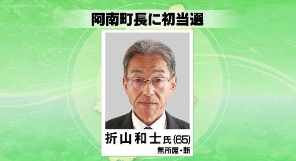 阿南町の町長選挙…無所属の新人で元会社役員の折山和士さんが無投票で初当選　長野|TBS NEWS DIG