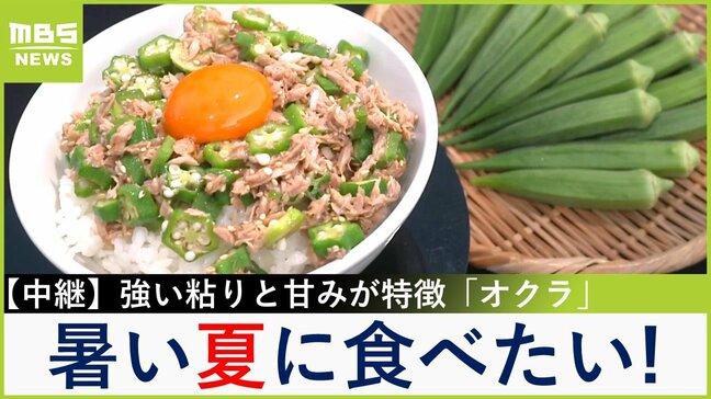 【中継】ネバネバ!シャキシャキ!こだわり「オクラ」は大きくて新鮮 あつーい夏こそ食べたい絶品丼づくり 京都・京丹後市【川地洋平の最旬!丼マン】|TBS NEWS DIG