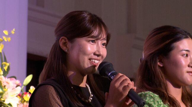 六車日那乃選手「楽しんで頂けるようなプレーを」山陽新聞レディースカップ前夜祭【岡山】|TBS NEWS DIG