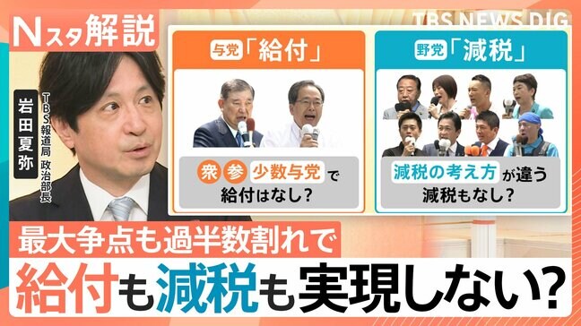 物価高対策、給付も減税も進まない?石破総理、参院選で大敗も続投表明 辞任でも「誰が総理に?」【Nスタ解説】|TBS NEWS DIG