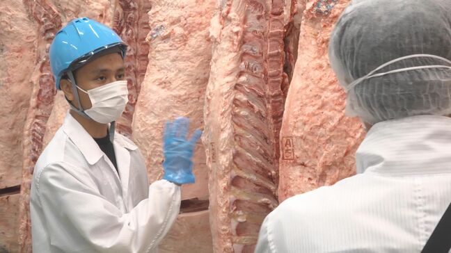 UAE（アラブ首長国連邦）の学生がインターンで“食肉”を学ぶ　日本の生産・販売の現状やハラール管理を目の当たりに|TBS NEWS DIG