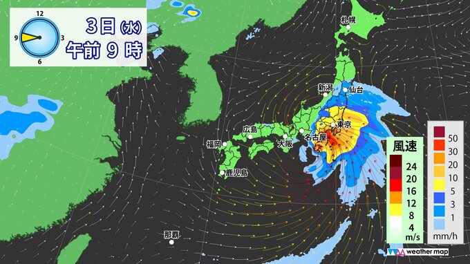 【台風情報】台風6号 チャンミー の最新進路 3日（水）にかけて西日本～東日本へ接近おそれ 雨･風シミュレーション 気象庁|TBS NEWS DIG